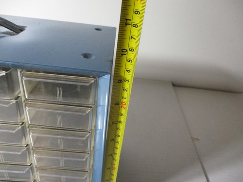 AKRO-MILS ARMADIO PORTAOGGETTI 24 CASSETTI METALLO BLU ORGANIZER PICCOLE PARTI CONTENITORE - Foto 8 di 11