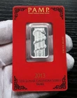 2013 PAMP Suisse Lunar Year Of Snake 10 Gram .999 Fine Silver Bar - Sealed Assay