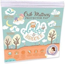 Organic Bamboo from Viscose Fitted Crib Mattress Protector Pad by Baby Brooke  
