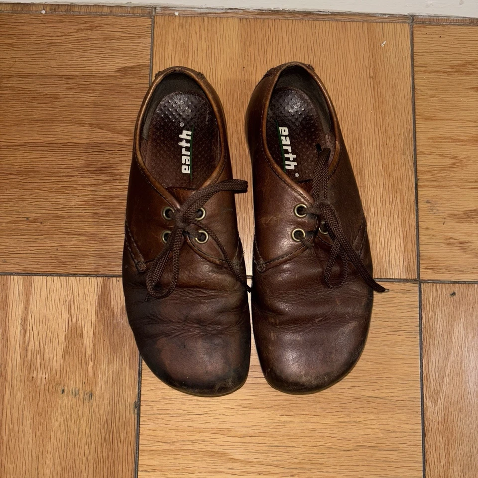 kalso Earth 女鞋 6 码棕色真皮系带 — 第 2/4 张图片