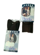 Vintage Thorlo Brown Dress Crew Socks Mens Sz 11-12.5 Padded DLTX-13 NOS 2 