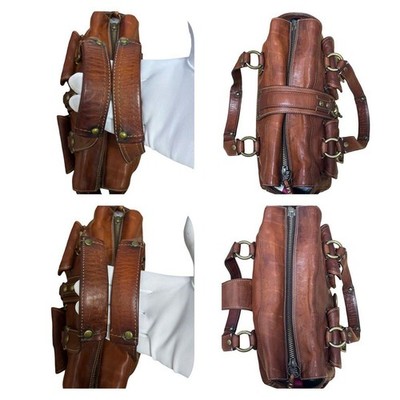 Coach Mandy Legacy 65th Anniversary Flap Satchel Brown Leather