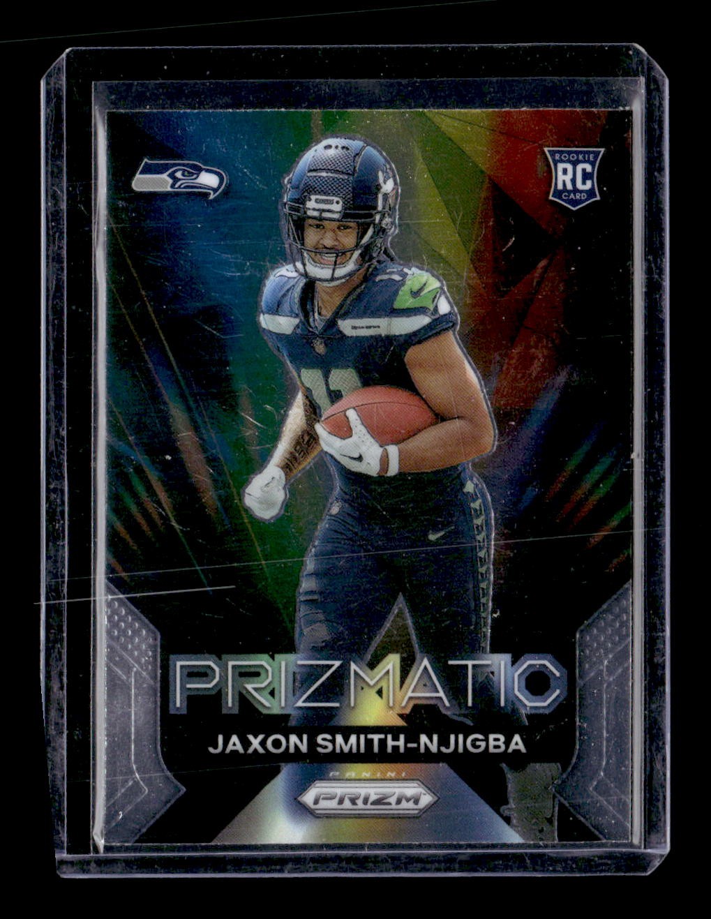 2023 Panini Prizm #1 Jaxon Smith-Njigba Prizmatic Prizms Silver Seattle Seahawks