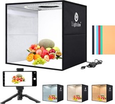 Lightdow 12"x12"x12" Photo Studio Light Box 12"x12"x12", Black