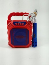 CRAYOLA KARAOKE SPEAKER BLUETOOTH FM RADIO BATTERY MICROPHONE Red