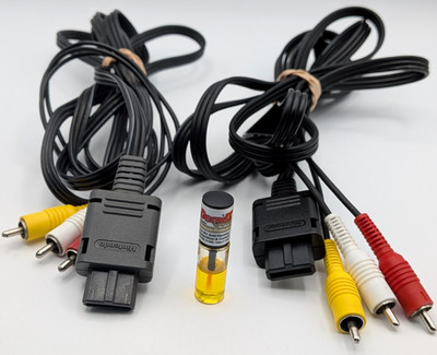 OFFICIAL ORIGINAL OEM Super Nintendo N64 Gamecube SNES AV RCA Video Cable *CLEAN