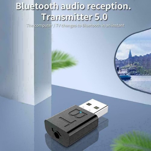 USB Wireles Bluetooth 5.0 Receiver Music Speakers 3.5mm Adapter Stereo H3F7 - Afbeelding 7 van 12