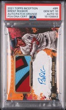 2021 Topps Inception - Auto Patch Brent Rooker RC Orange /10 PSA 10/10 Auto