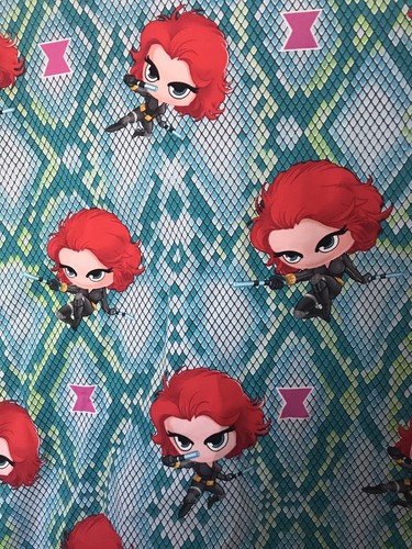 Marvel Black Widow Scrub Top Uniform Double Pocket Small Nwt - Picture 7 of 8