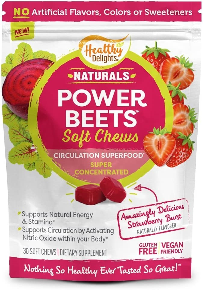 Healthy Delights Power Beets Soft Chews Strawberry Burst Flavor 30 Softchews NEW eBay