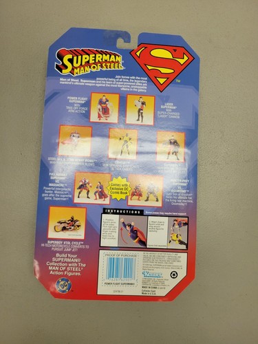 1995 Kenner Power Flight Superman Take-Off Force Arm Action Figure Man of Steel - Picture 7 of 8