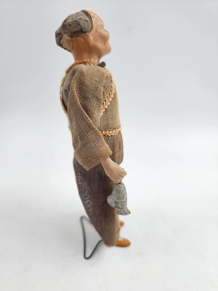 Muñeca de pescador china de pie de 6,5" de colección con red de pesca para llevar peces Foto 4 de 4