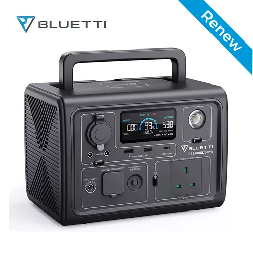 BLUETTI EB3A 268Wh Portable Power Station LiFePO4 600W Solar Generator Trip RV