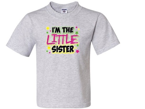 I'm The Little Sister NEON Kids T-Shirt JERZEES Size 6 Months To 18-20 The Best - Picture 5 of 18