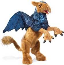 Folkmanis Griffin Hand Puppet, Beige, Blue, Black