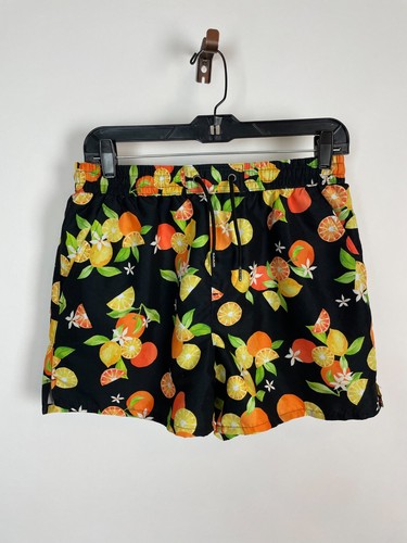 ANOTHER INFLUENCE Men's Citrus FRUITS black Swim Trunks M