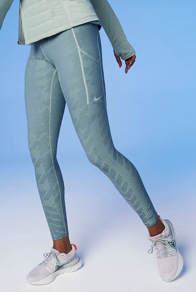 NIKE THERMA-FIT ADV EPIC LUXE RUNNING TIGHTS SIZE S (DD6490 357) SMOKE