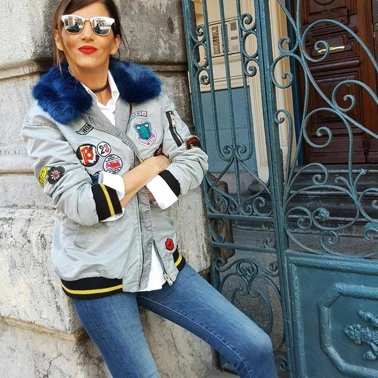 Zara fur store bomber jacket