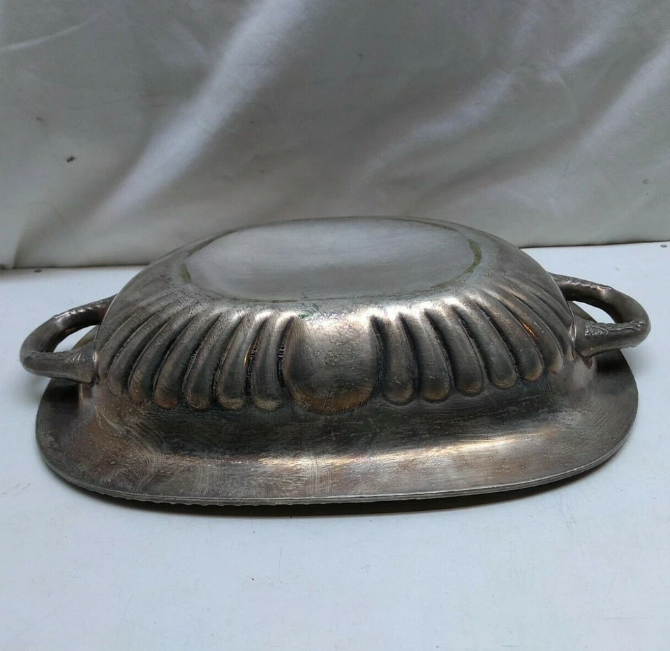 Reed & Burton Silver plated Oval Serving Bowl Dinning Table House Decor 9x8x2 - Image 2 of 4