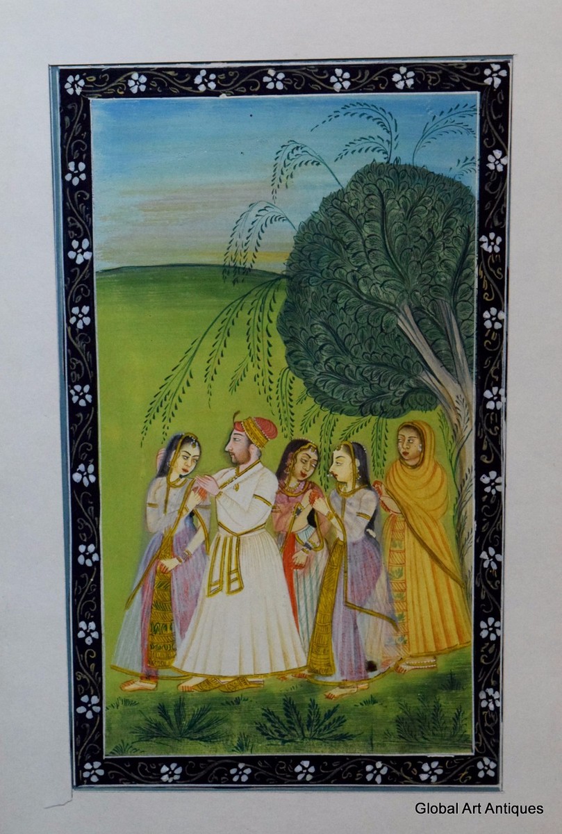 Indian Old collectible Miniature Painting Beautiful decorative Art