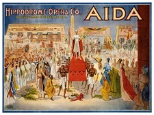 8875.Hippodrome opera co.Aida.egyptians.POSTER.art wall decor graphic art