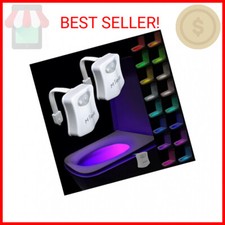 Toilet Light Motion Sensor 16 Colors Changing 2 Pack ,LED Glow Bowl Inside Toil