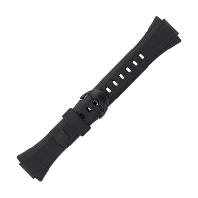Genuine Casio black watch strap 10090624 for DB-E30-1AV, 16mm