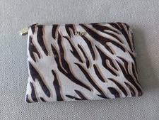 BIBA Animal Print Leather Pony Hair Cosmetic Bag/Purse