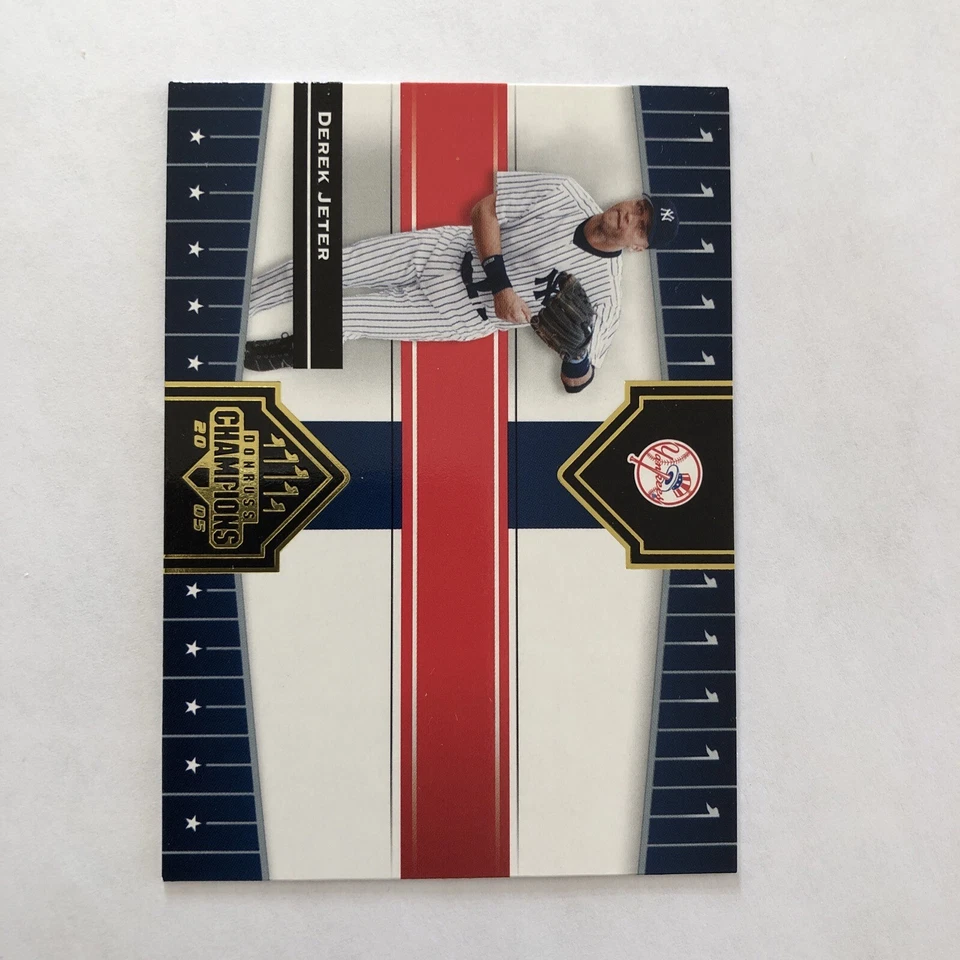 2005 Donruss Champions  Derek Jeter #445 Baseball Hall. Of Fame Yankees - Image 3 of 4