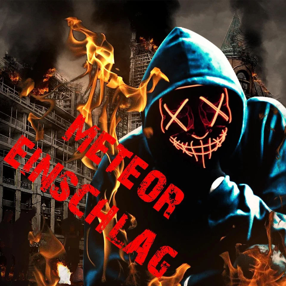 LED Maske mit farbigen Leuchtschnüren Halloween Party Cosplay - Bild 2 von 4