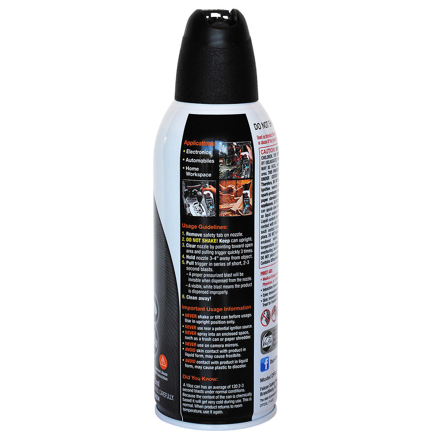 New Canned Air Falcon Dust-Off Compressed Computer Gas Duster 10 oz 12 Pack
