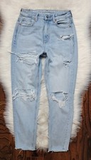 American Eagle Hi Rise MOM JEAN Women's size 00 Distressed Jeans