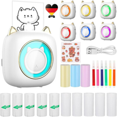 Mini Drucker Bluetooth Fotodrucker Mobiler Thermo Drucker Handy Taschendrucker