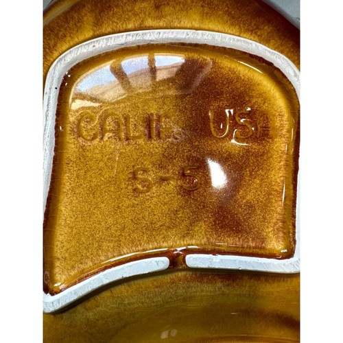 Vintage Caliente USA Cheese Dip Recipe Plate 8.5 inches Brown - Picture 4 of 4