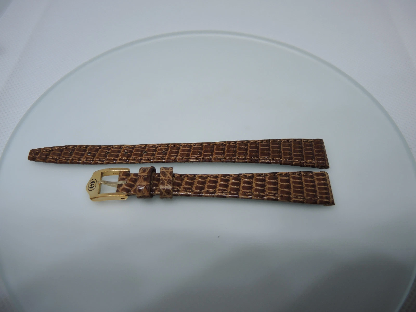 Bracelet en cuir GUCCI neuf avec boucle, marron, 12 mm, bracelt, bracelet de montre