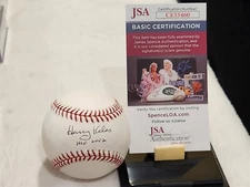 HARRY KALAS signed OML baseball JSA COA PHILLIES inscription