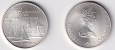 5 Dollar Silber Münze Canada Kanada Olympiade Montreal Segeln 1973 (166208)