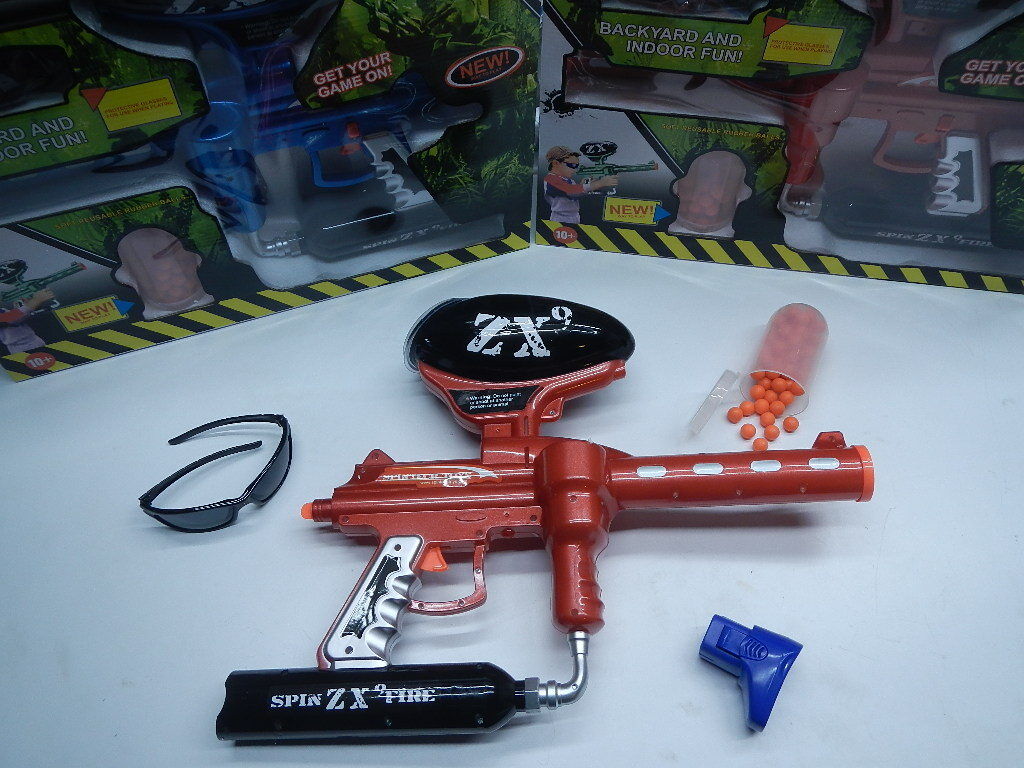 RED ZX9 SPIN FIRE ELECTRIC RAPID SHOT SOFT BALL TOY GUN RED ZX9 SPIN FIRE ELECTRIC RAPID SHOT SOFT BALL TOY GUN