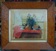 VTG 1960S FRAMED PABLO PICASSO COLOR PRINT OF "STILL LIFE ON A CHEST OF DRAWERS"