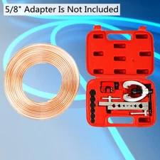 Brake Line Pipe Repair Kit 3/16 25FT Copper Pipe Flaring Tool (16) Nuts Fittings