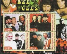The Bee Gees Special postage stamp sheet 2003 Tchad  mnh Music Pop