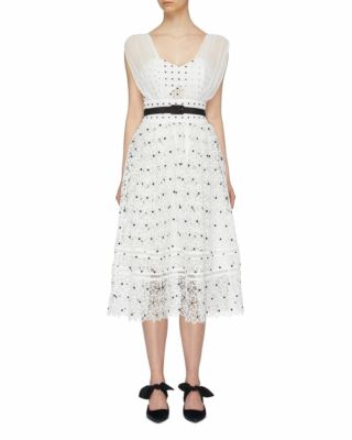 knee length dresses for ladies Guipure Lace Dress Ivory / 2 main image 1