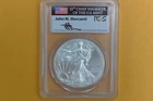 2015 $1 American Silver Eagle 1oz PCGS MS70 John Mercanti Signed First Strike