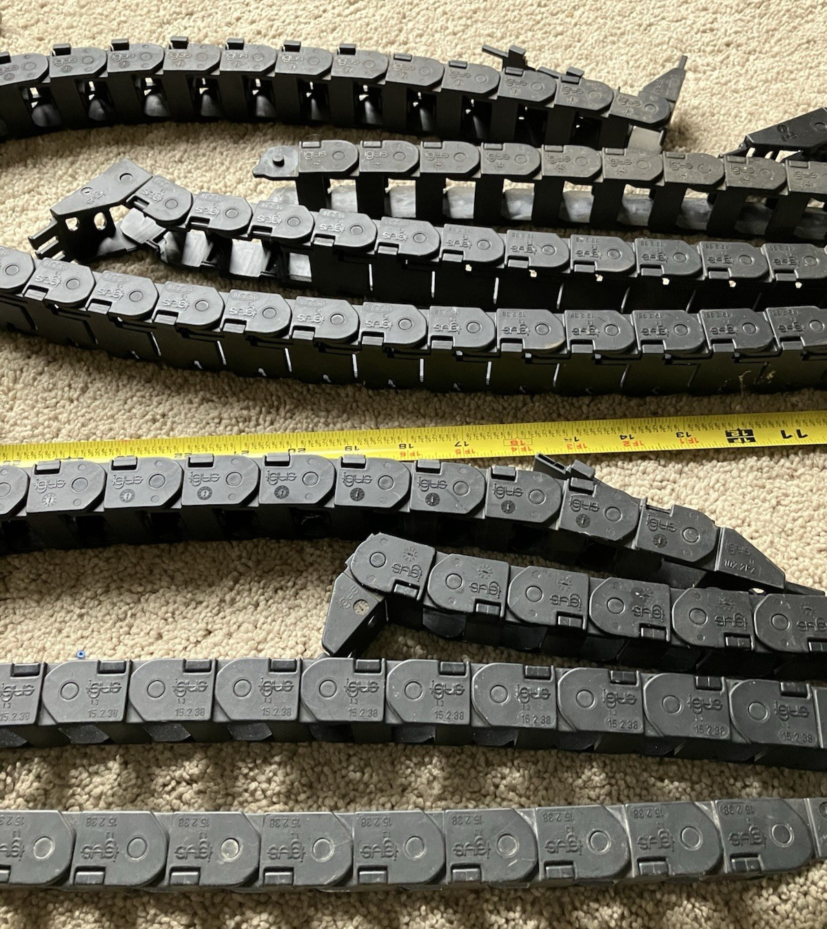 Igus 15.2.38 Cable Track Carrier 14 feet various pieces