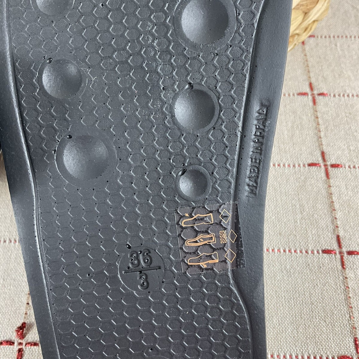 P448 Super Water Resistant Black Slip On Pool Slide Sandals Slippers NEW EU42 P448 Slide Sandals for Women | Mercari main image 4