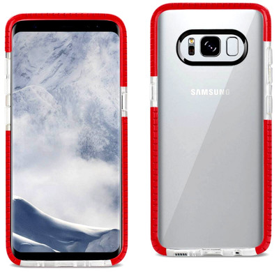 REIKO SAMSUNG GALAXY S8 EDGE/ S8 PLUS SOFT TRANSPARENT TPU CASE IN CLEAR RED