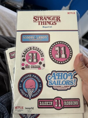Stranger Things SCOOPS AHOY Baskin Robbins 31 Magnets Netflix New