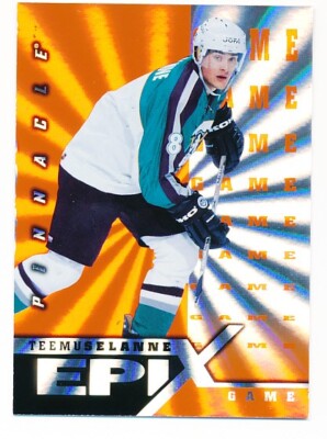 TEEMU SELANNE 1998 PINNACLE EPIX ORANGE GAME #E15 MINT
