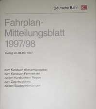 Fahrplan Mitteilungsblatt 1997/98 der Deutschen Bahn AG