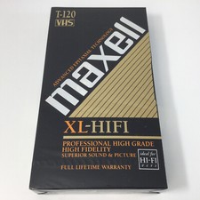 Maxwell T-120 VHS Proffesional High Grade Stereo Video Tape 6Hr Sealed Japan